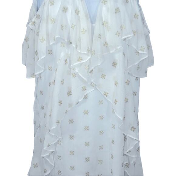 Stevie May Cosmic Currents Gold Embroidery Mini Dress Size Medium - Picture 8 of 16